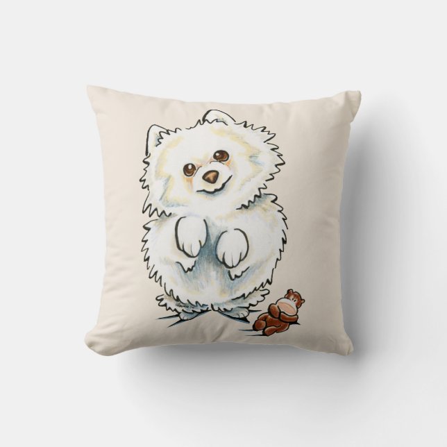 Pomeranian Boo Boo Kussen (Voorkant)