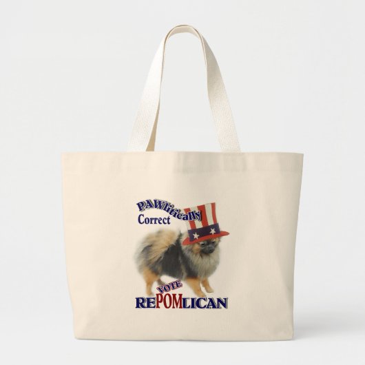 Pomeranian cadeaus grote tote bag (Voorkant)
