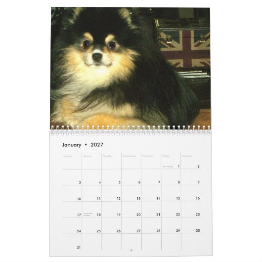 Pomeranian Calendar Kalender (Jan 2027)