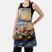 Pomeranian Christmas Boat Holiday Schort (Insitu)