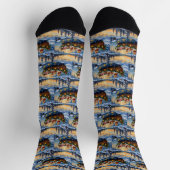 Pomeranian Christmas Boat Holiday Sokken (Top)