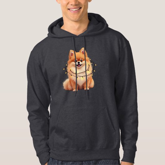 Pomeranian Christmas Hoodie (Voorkant)
