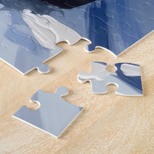 Pomeranian Christmas Red Truck Holiday Gift Legpuzzel (Zijkant)