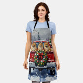 Pomeranian Christmas Red Truck Holiday Gift Schort (Gedragen)
