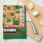 Pomeranian Countdown Kerstmis Adventkalender Hond Theedoek (Quarter Fold)