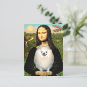 Pomeranian (crème) - Mona Lisa Briefkaart (Staand voorkant)