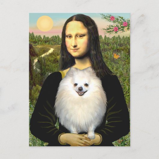 Pomeranian (crème) - Mona Lisa Briefkaart (Voorkant)
