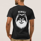 Pomeranian Custom Name Pop Art Sport Font T-shirt (Achterkant)