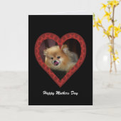 Pomeranian: De Kaart van de moederdag (Gele Bloem)