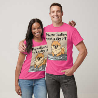Pomeranian design on the keyboard t-shirt