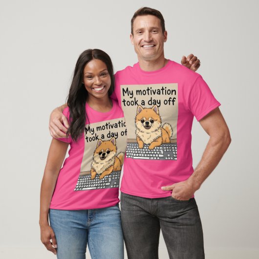 Pomeranian design on the keyboard t-shirt (Unisex)