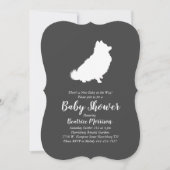 Pomeranian Dog Baby shower Gender Neutral Kaart (Voorkant)