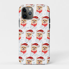 Pomeranian Dog Breed Christmas Stars Case-Mate iPhone Case