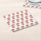 Pomeranian Dog Breed Christmas Stars Kartonnen Onderzetters (Schuin)