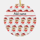 Pomeranian Dog Breed Christmas Stars Keramisch Ornament (Voorkant)