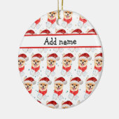 Pomeranian Dog Breed Christmas Stars Keramisch Ornament (Links)