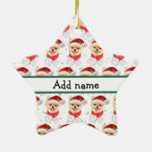 Pomeranian Dog Breed Christmas Stars Keramisch Ornament (Achterkant)