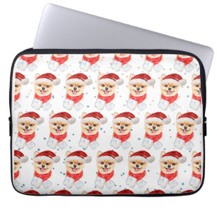 Pomeranian Dog Breed Christmas Stars Laptop Sleeve
