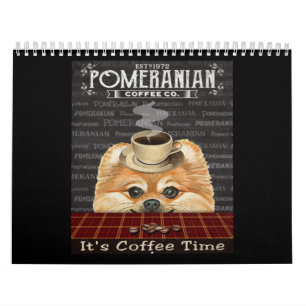 Pomeranian Dog Coffee Kalender