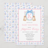 Pomeranian Dog Crest Baby shower Uitnodiging (Voorkant / Achterkant)
