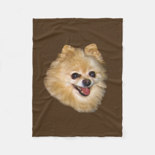 Pomeranian Dog  Fleece Deken (Voorkant)