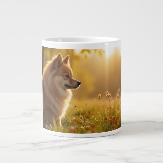 Pomeranian Dog Grote Koffiekop (Voorkant)