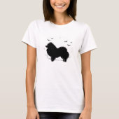 Pomeranian Dog � Halloween Moon Silhouette Classic T-shirt (Voorkant)