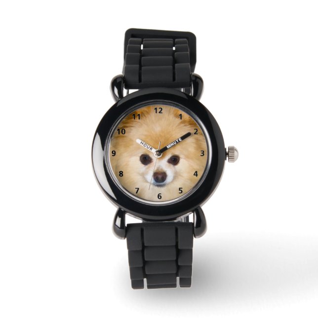 Pomeranian Dog Horloge (Voorkant)