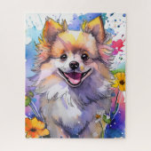 Pomeranian Dog Jigsaw Puzzel (Verticaal)