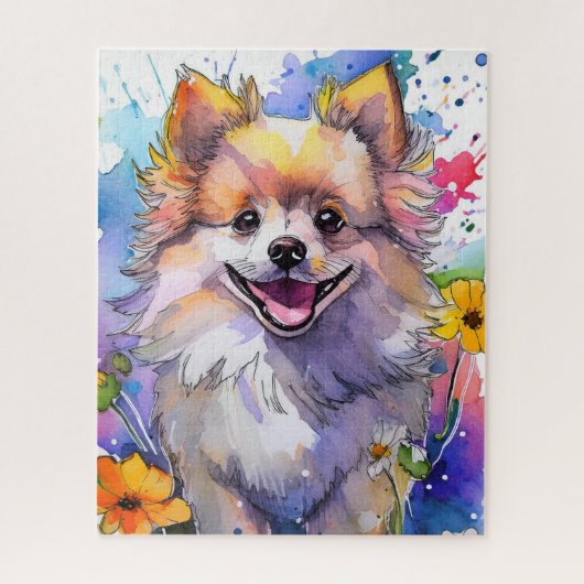 Pomeranian Dog Jigsaw Puzzel (Verticaal)