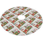 Pomeranian Dog Kerstmis Kerstboom Rok (Gekanteld)