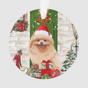 Pomeranian Dog Kerstmis Ornament