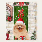 Pomeranian Dog Kerstmis Planner (Achterkant)