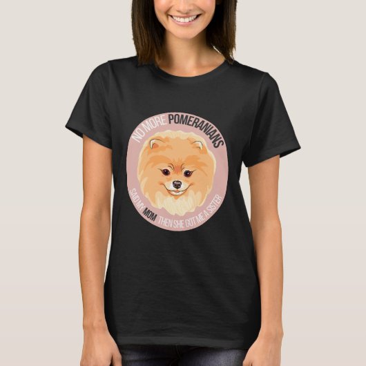 Pomeranian Dog Meme Sticker T-shirt (Voorkant)
