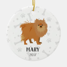 Pomeranian Dog Persoonlijke kerstversiering