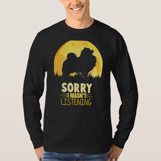 Pomeranian Dog Retro T-shirt (Voorkant)