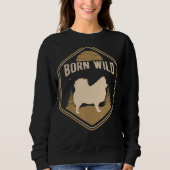 Pomeranian Dog Retro Trui (Voorkant)