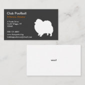 Pomeranian Dog Silhouette Visitekaartje (Voorkant / Achterkant)