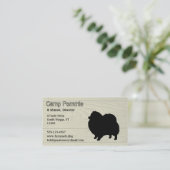 Pomeranian Dog Silhouette Visitekaartje (Staand voorkant)