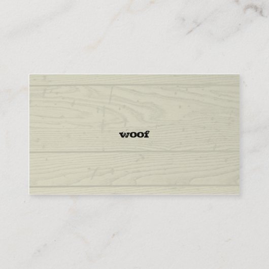 Pomeranian Dog Silhouette Visitekaartje (Achterkant)