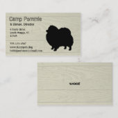 Pomeranian Dog Silhouette Visitekaartje (Voorkant / Achterkant)