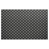 Pomeranian Dog Silhouettes Pattern Black en Grey Stof (Yard (91,4 cm))