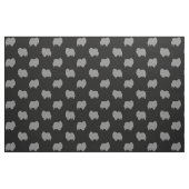 Pomeranian Dog Silhouettes Pattern Black en Grey Stof (Fat Quarter)