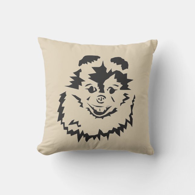 Pomeranian Dog Smile Sierkussen (Voorkant)