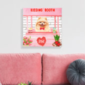Pomeranian Dog Valentijnsdag Kissing Booth Canvas Afdruk (Insitu (Woonkamer))