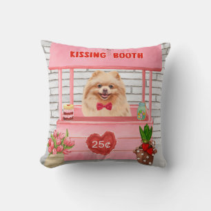 Pomeranian Dog Valentijnsdag Kissing Booth Kussen