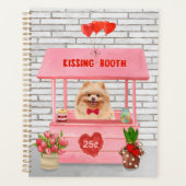 Pomeranian Dog Valentijnsdag Kissing Booth Planner (Voorkant)