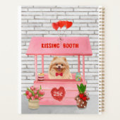 Pomeranian Dog Valentijnsdag Kissing Booth Planner (Achterkant)