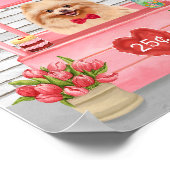 Pomeranian Dog Valentijnsdag Kissing Booth Poster (Hoek)