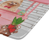 Pomeranian Dog Valentijnsdag Kissing Booth Snijplank (Hoek)